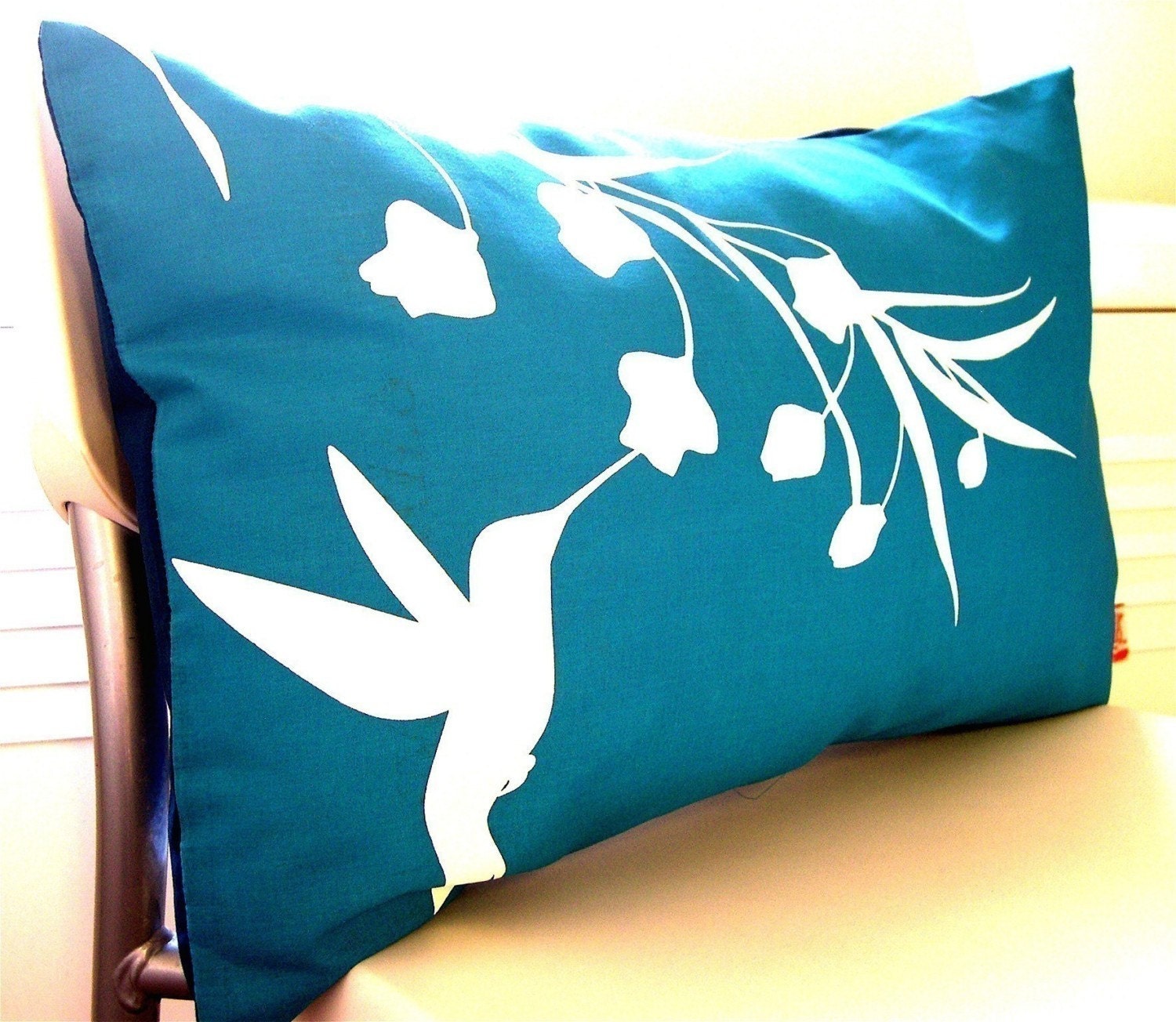 Pretty Hummingbird Rectangular Pillow