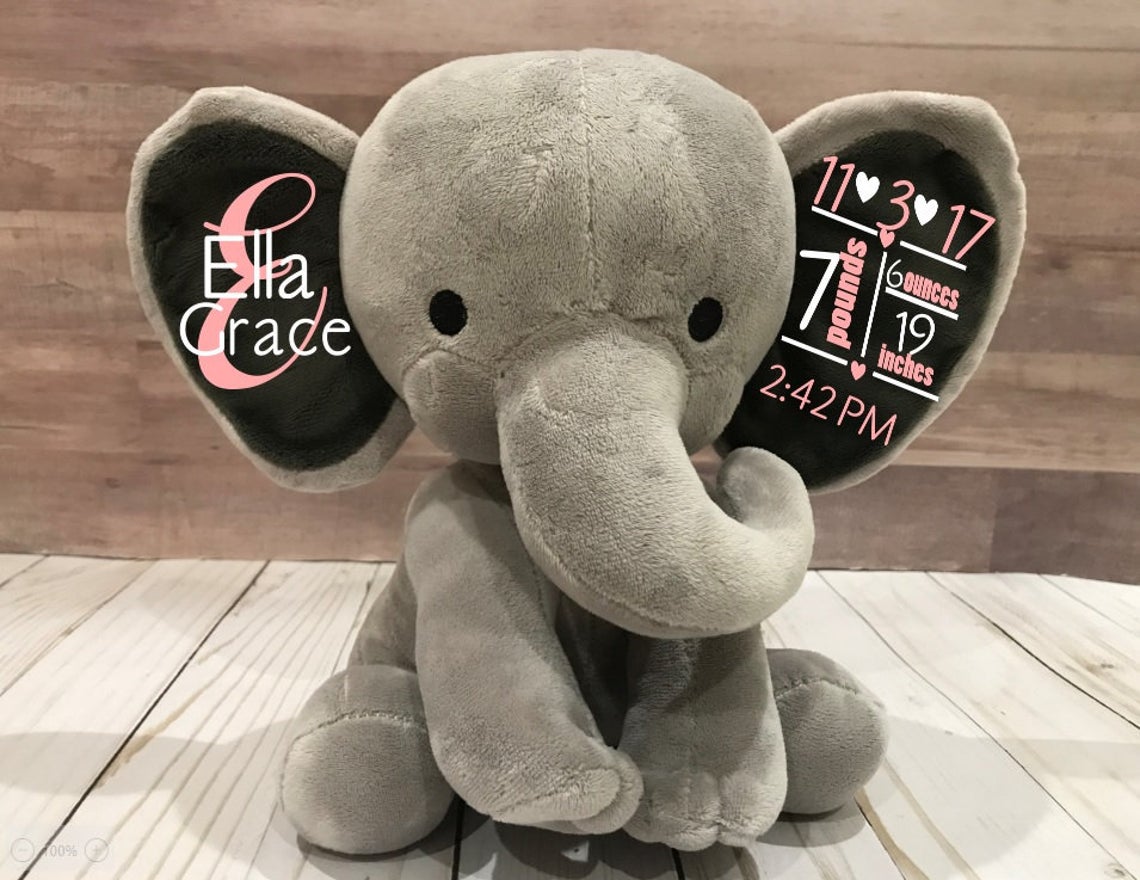 Cuddly, Commemorative Stuffed Elephant Toy