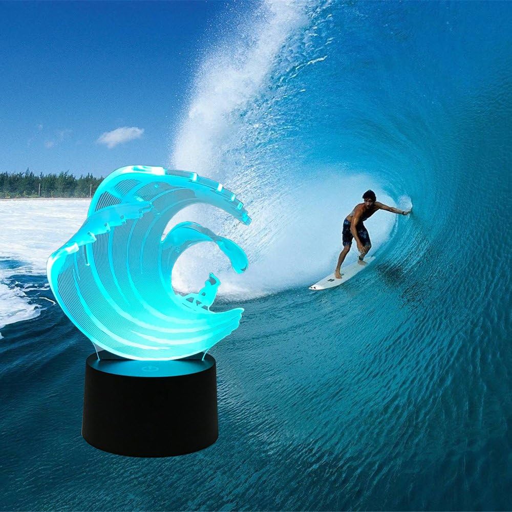 3D Surfing Night Light 