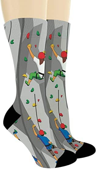 Climbing Themed Novelty Crew Socks