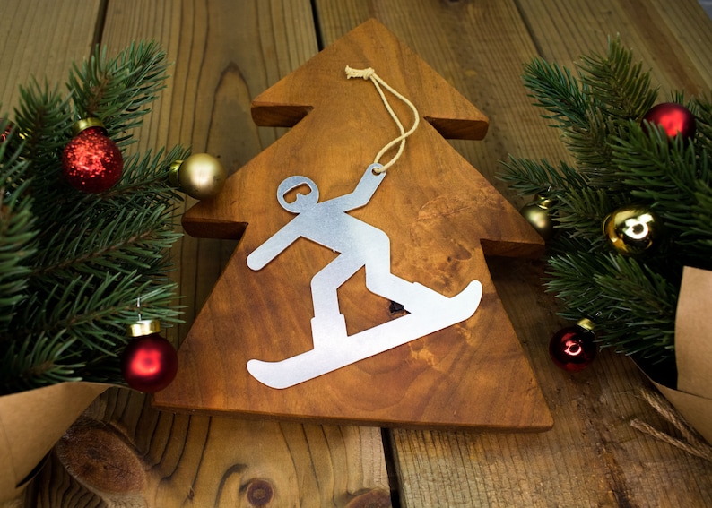 Snowboarding-inspired Christmas Ornament