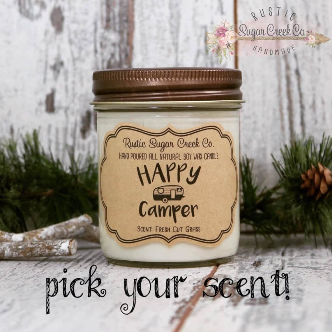 Handmade Scented Candle for Camping Lovers