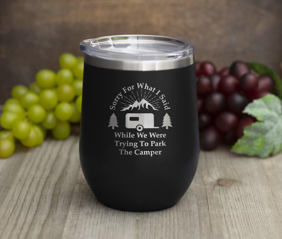 Cheeky Double-Wall Wine Tumbler with Lid