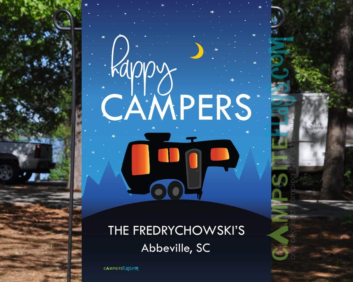 Stylish Camping Sign you Can Personalize