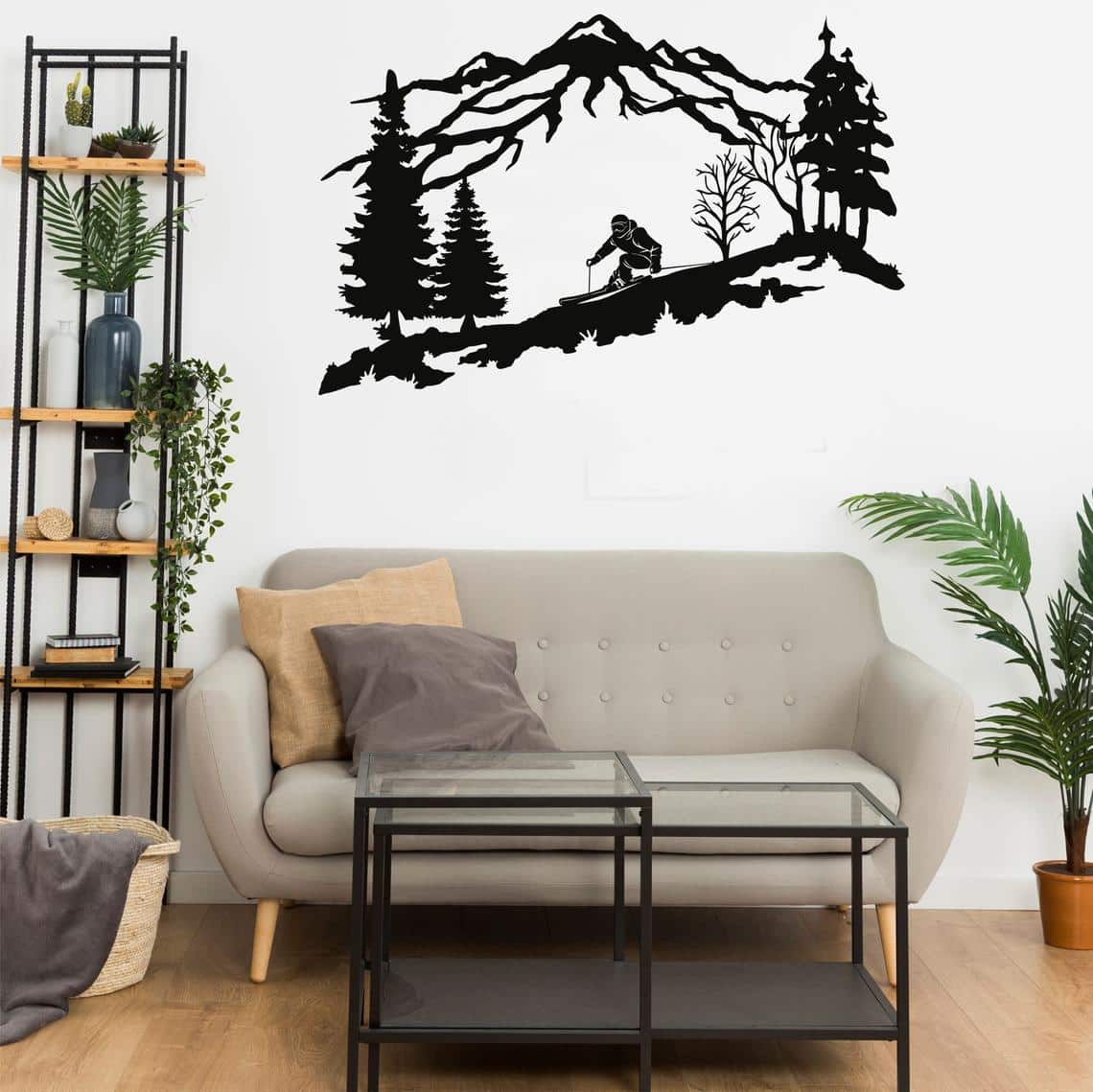 Metal Wall Art for Skiing Lovers