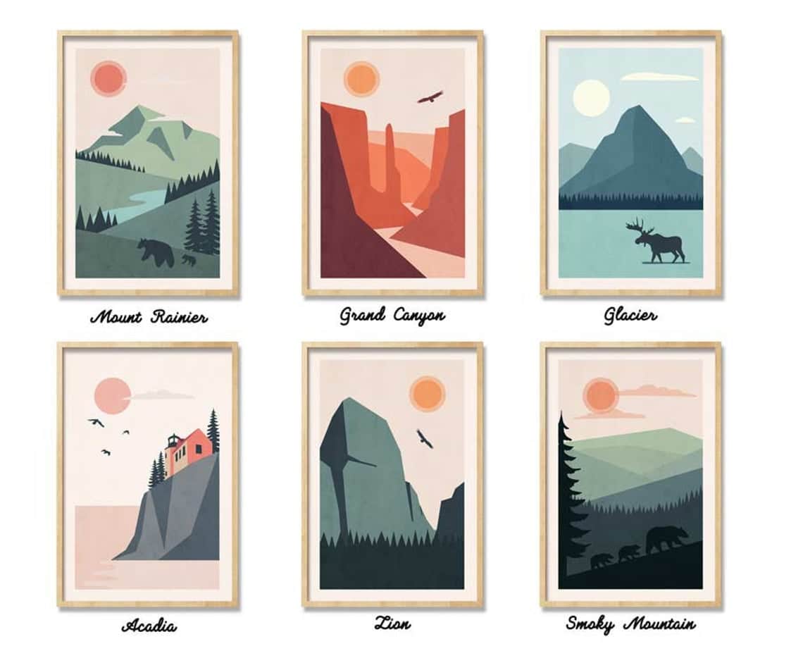 3-Piece Park and Travel Posters