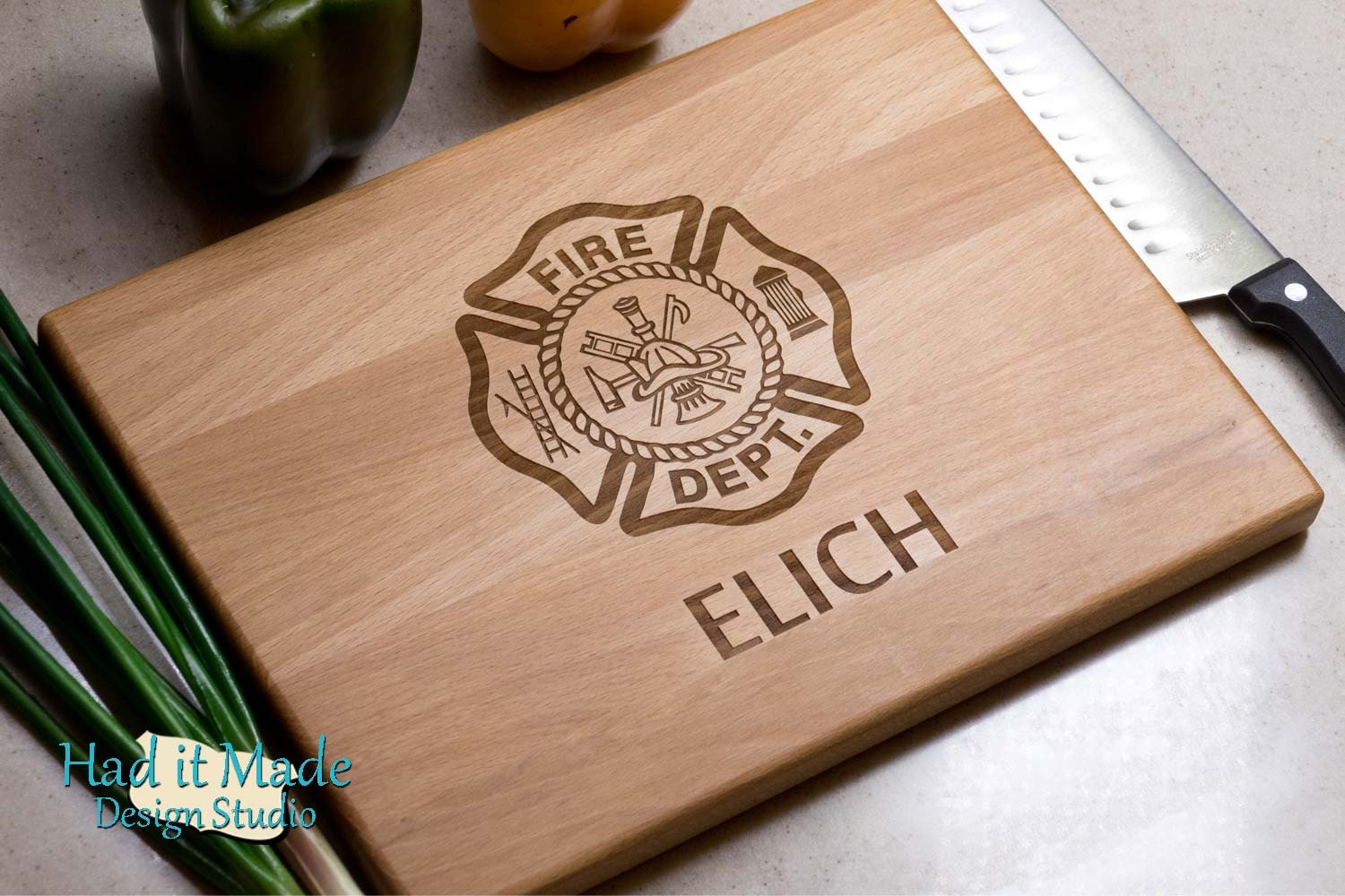 Customized Firefighter Chopping Board