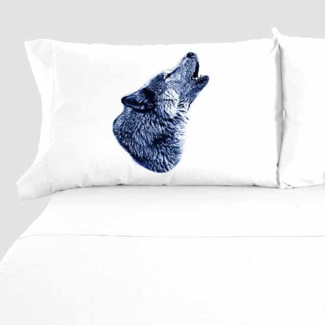 Minimalist Wolf Pillowcase Set