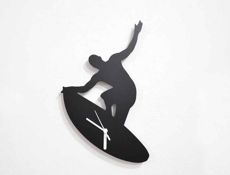 Surfer Silhouette Wall Clock 
