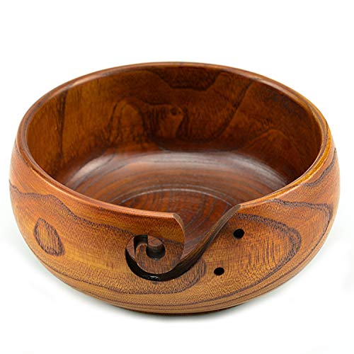 Cute and Functional Wooden Yarn Bowl