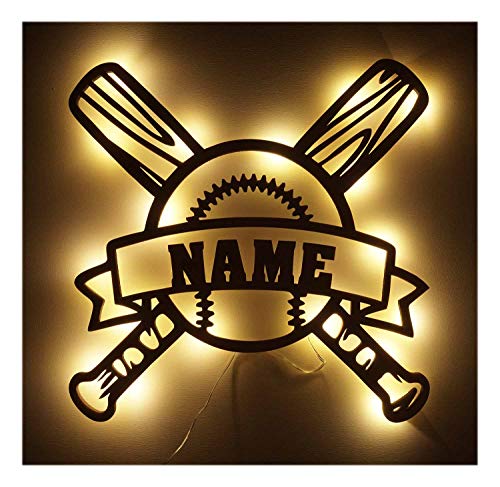 Unique Lighted Baseball Wall Décor for the Mancave