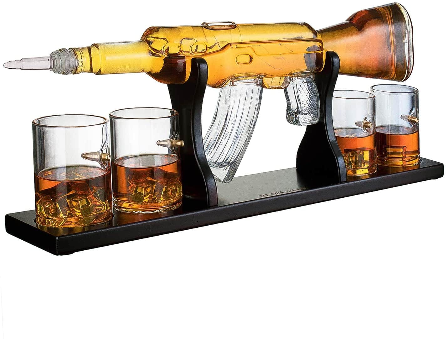Assault Rifle Decanter and Whiskey Glass Set