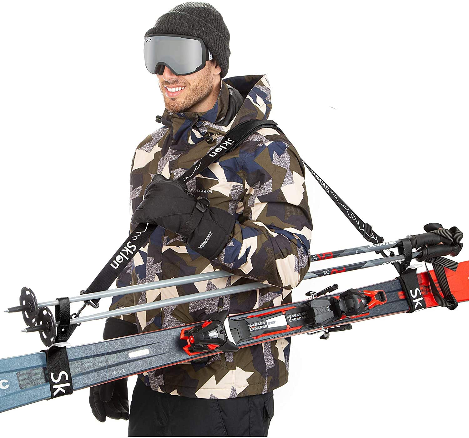 Ski Strap and Pole Carrier