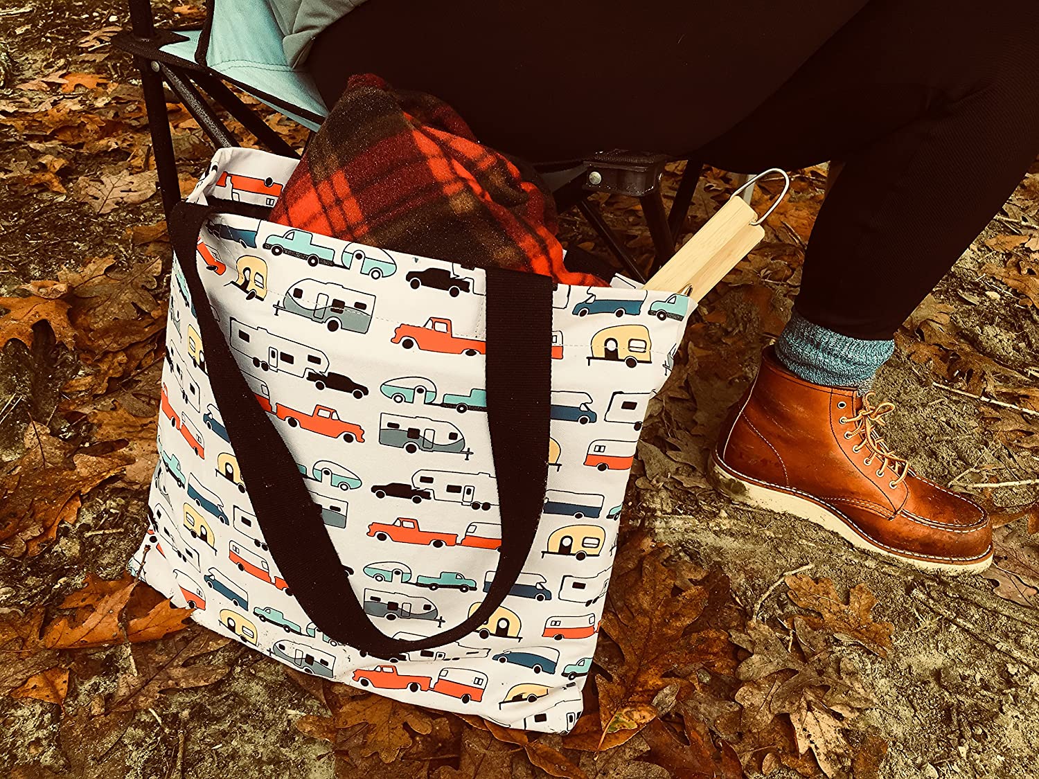 Stylish Tote Bag with RV Prints