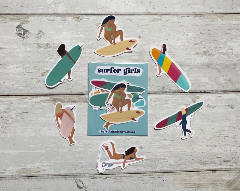 Assorted Surfer Chic Stickers 