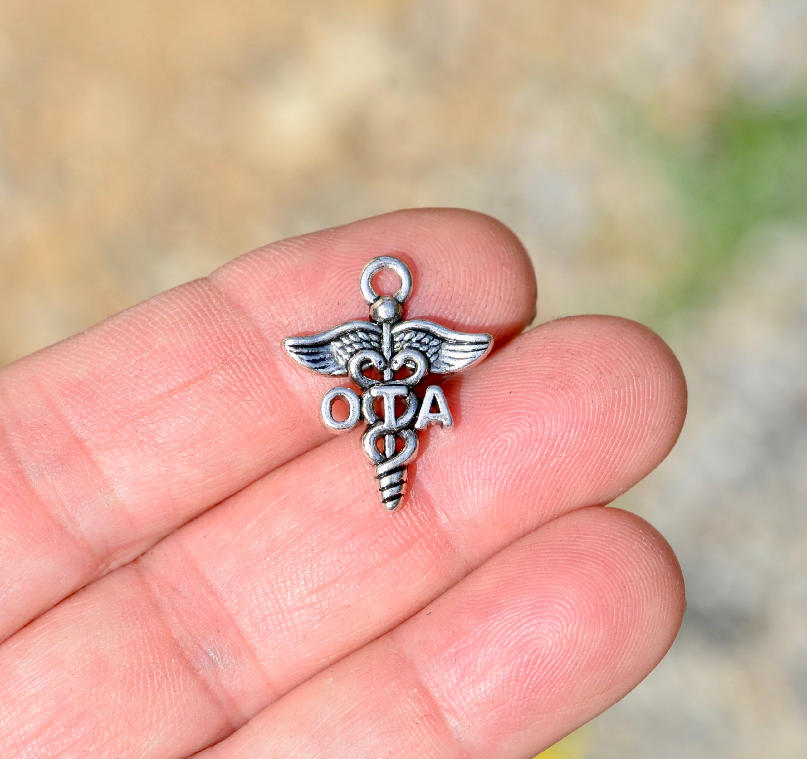 Exquisite Silver-Tone Occupational Therapy Assistant Charms 