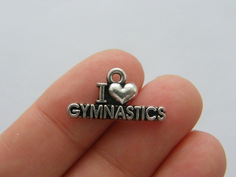 I Heart Gymnastics Charm 