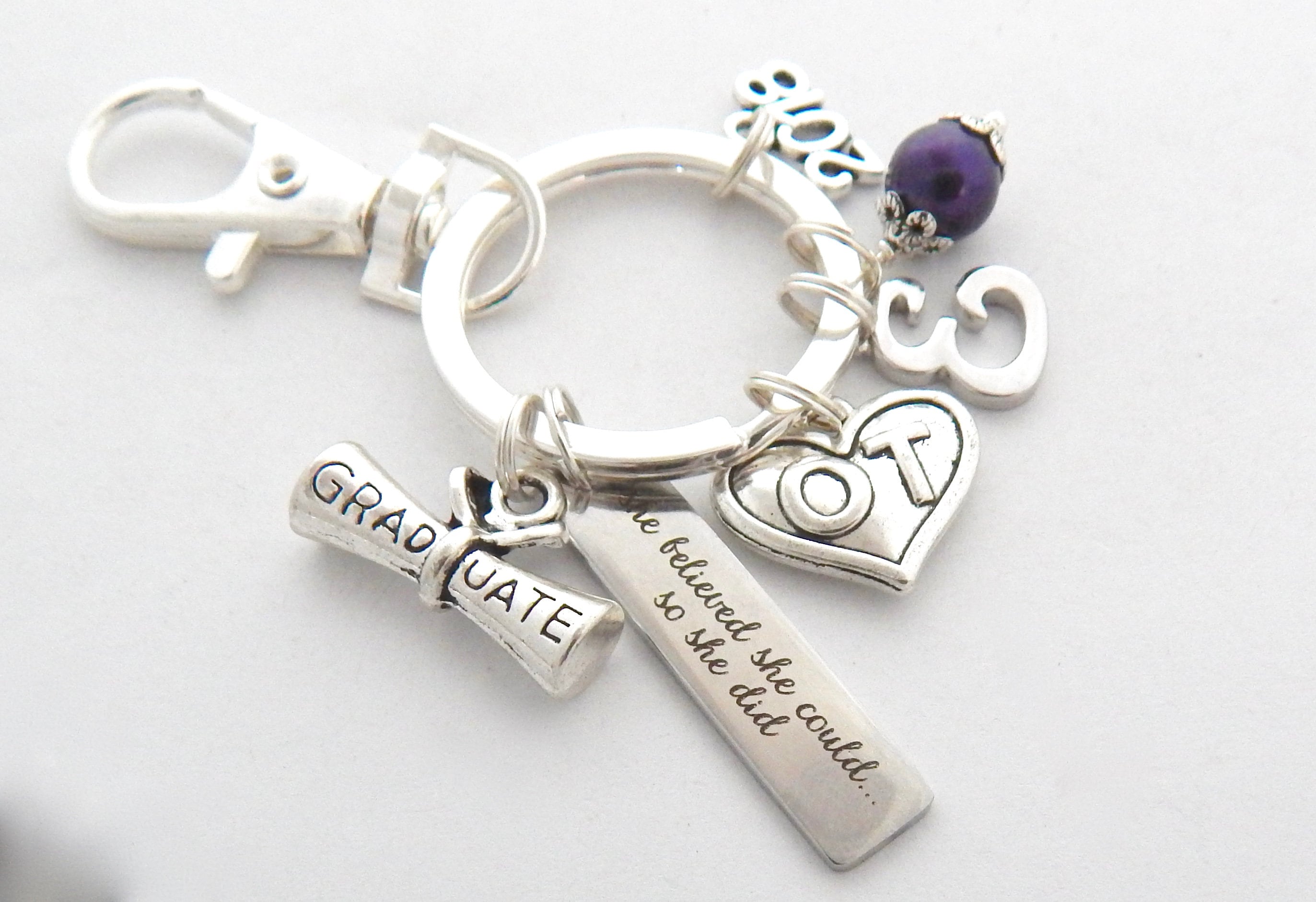Personalized Occupational Therapist Keyring 