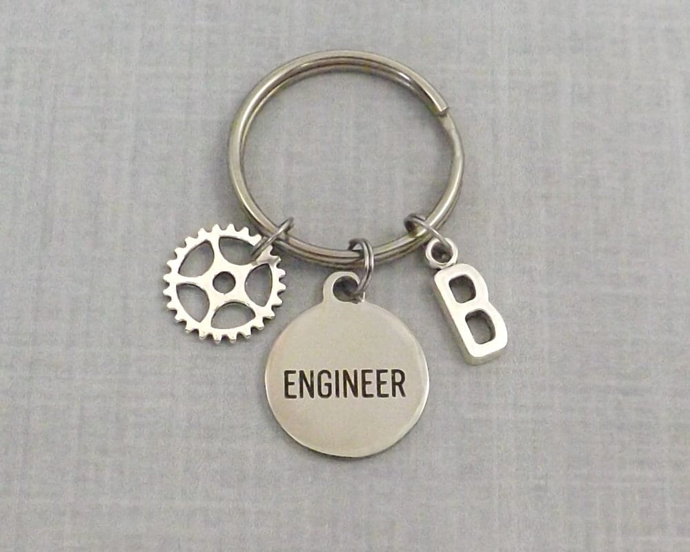 Elegant Engineering-Inspired Keychain 