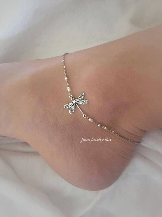 Elegant Dragonfly Anklet 