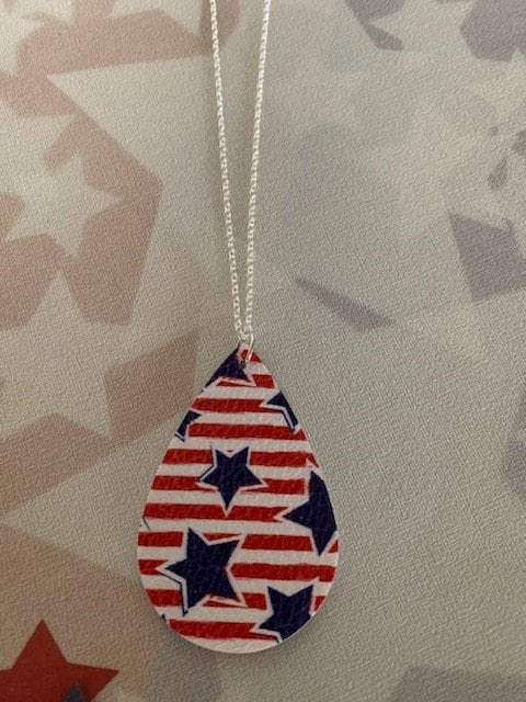 Stars and Stripes Leather Necklace