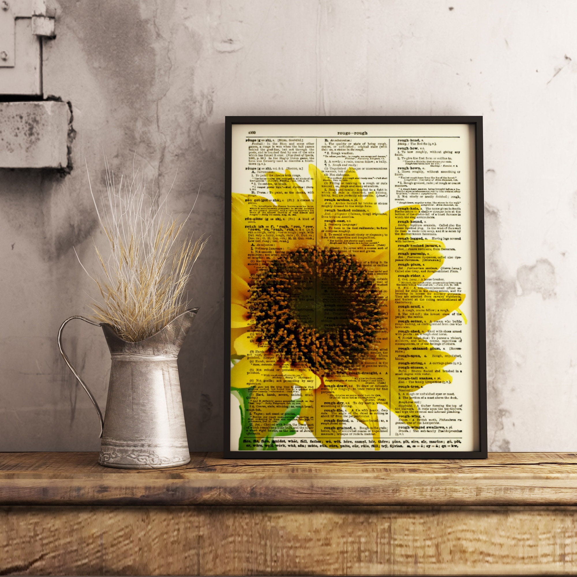 Upcycled Sunflower Portrait
