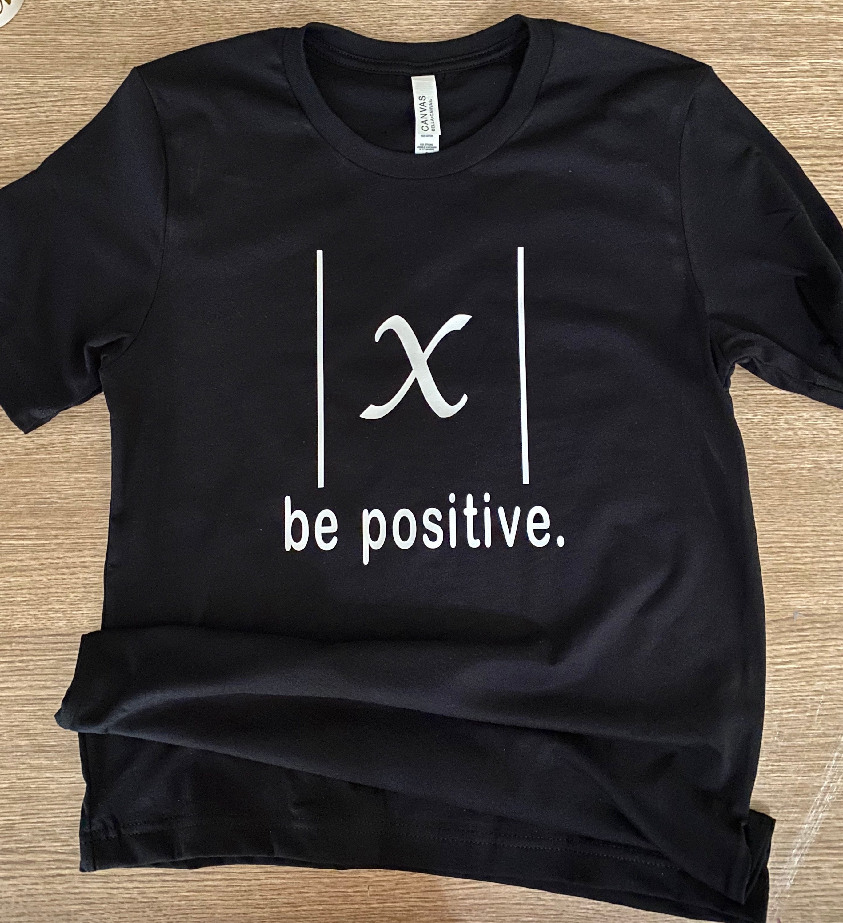 Positive X Value Math Black Shirt