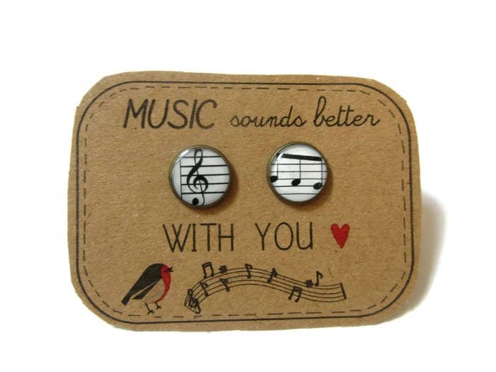 Cute and Romantic Musically Themed Earrings