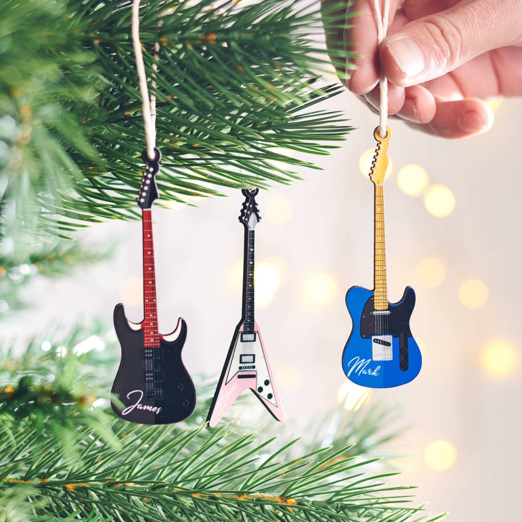 Guitar Decoration for a Musical-Themed Christmas 