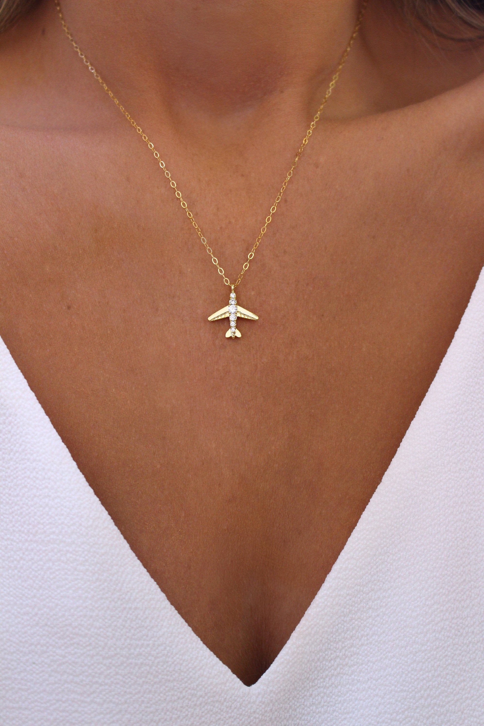 Elegant Airplane Necklace for Your Special Someone