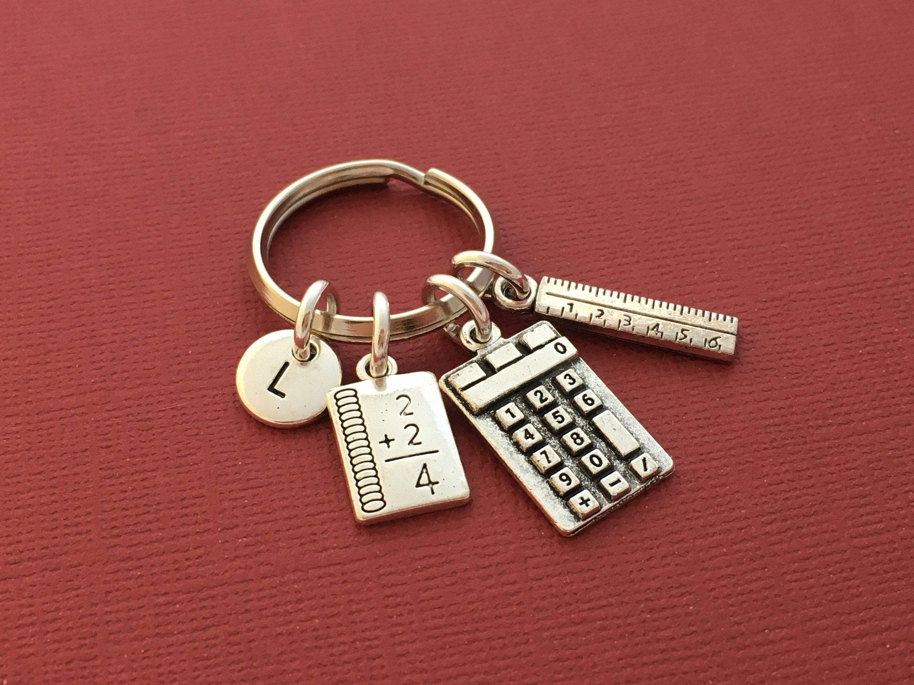 Math-Loaded Super Cute Silver Key Ring Charms