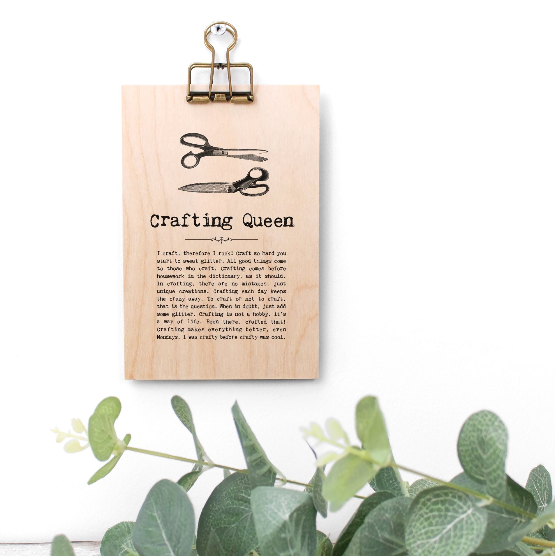Wooden Crafter Room Sign