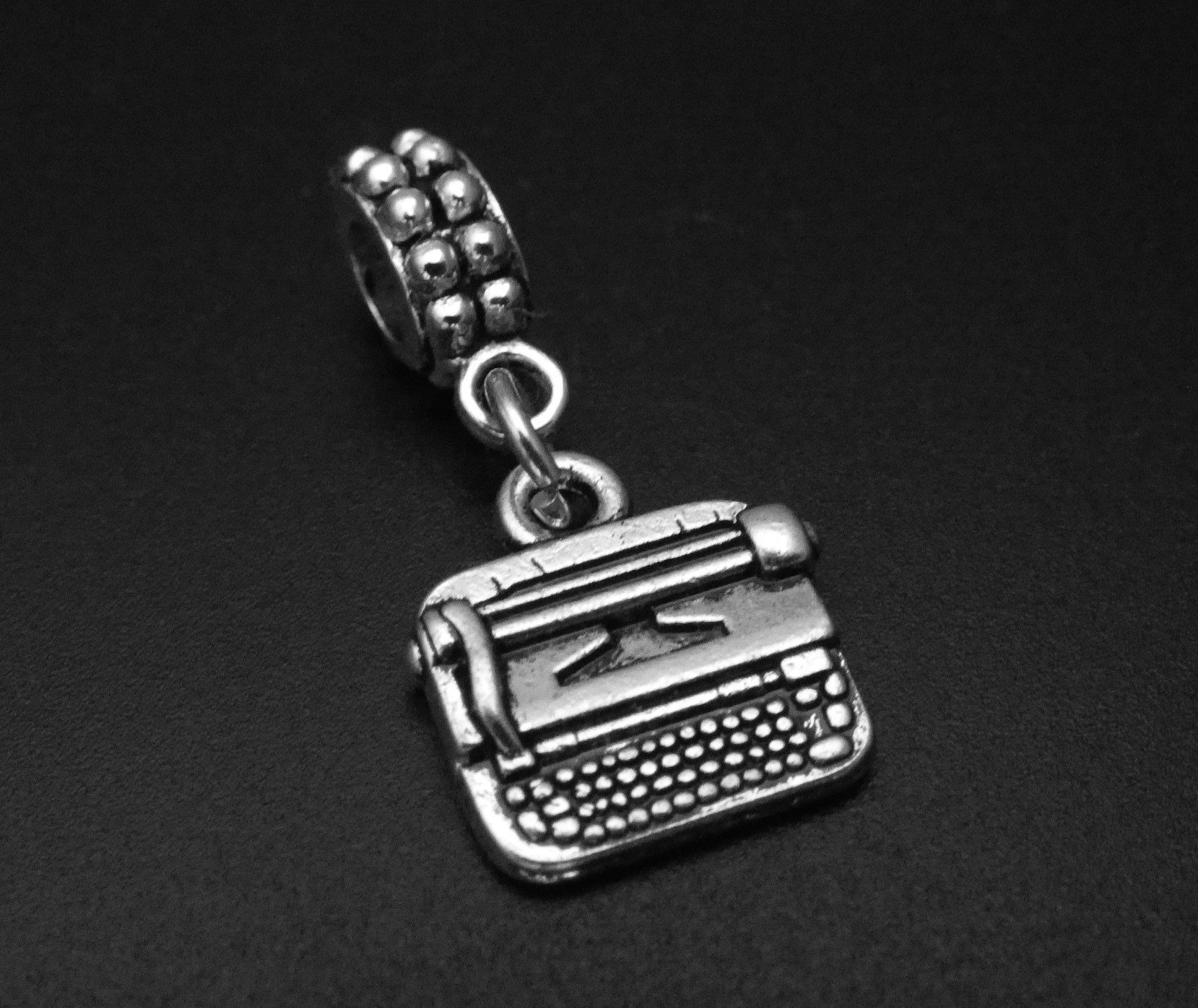 Exquisite Typewriter-Inspired Bracelet Dangling Charm