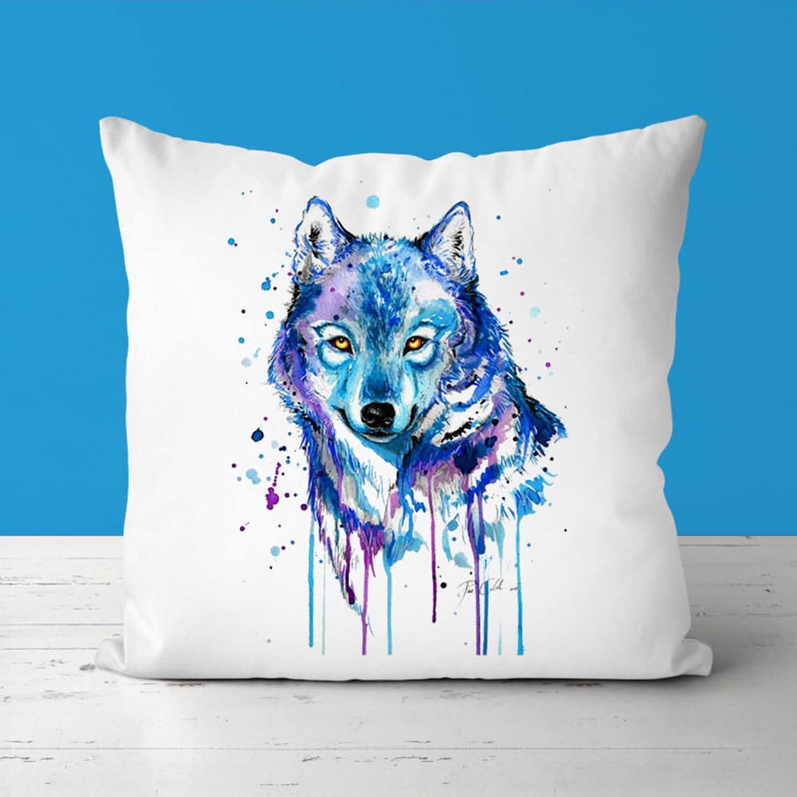 Beautiful Abstract Wolf Pillow