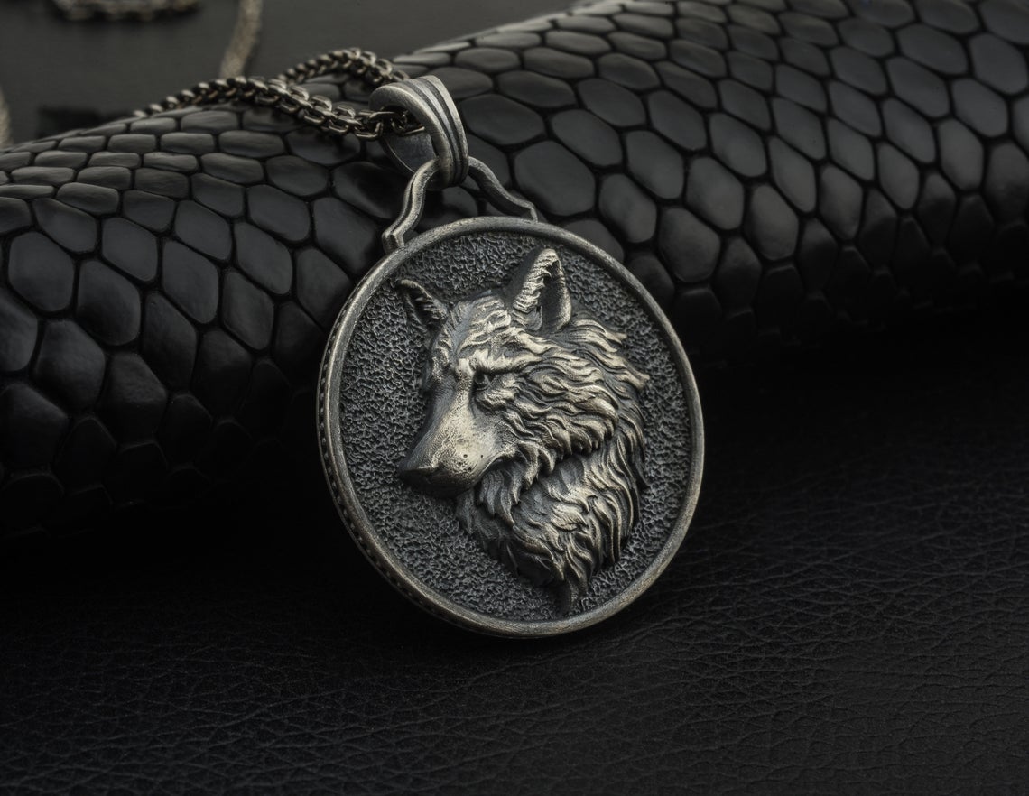 Customizable Wolf Pendant Necklace