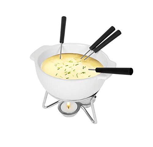 Attractive Ceramic Fondue Set With Forks