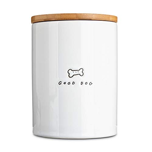 Minimalist Ceramic Dog Treat Canister Jar