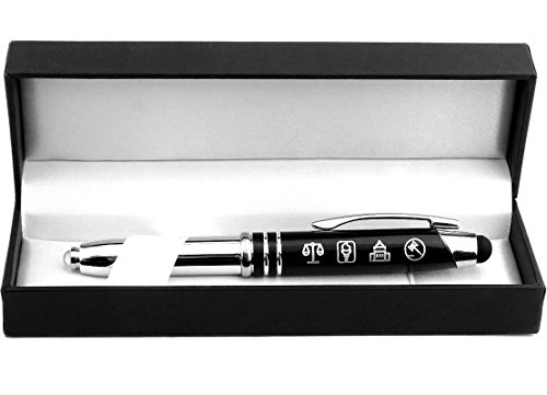 Justice-Themed Pen with Light and Stylus 