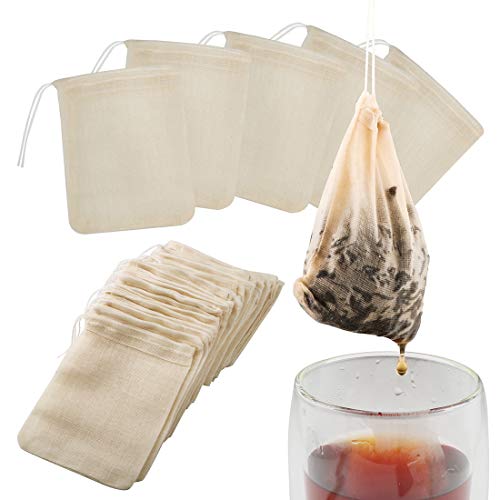 Reusable, Handy Cotton Tea Infusing Bags