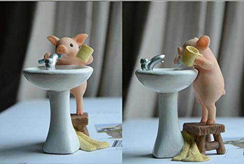 Highly Entertaining Washing Pig Figurine