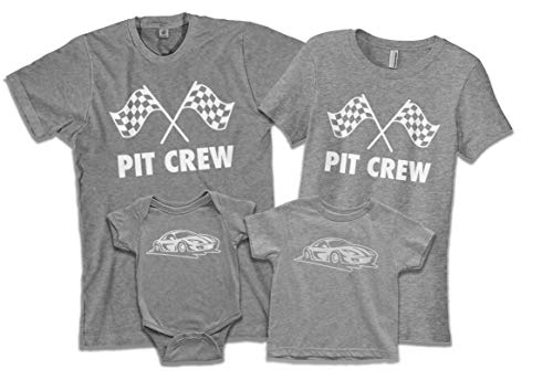 Cute Pit-Crew Inspired Matching Family Shirts Set 