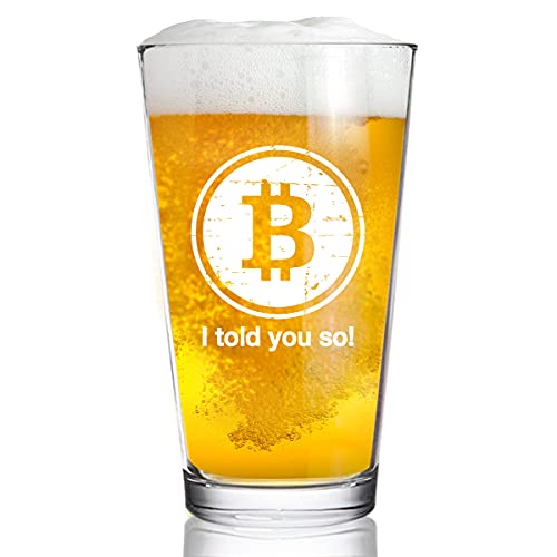 Premium Bitcoin-Inspired Pint Beer Glass