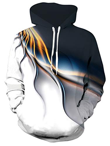 Hooded Sweatshirt with a 3D Pattern