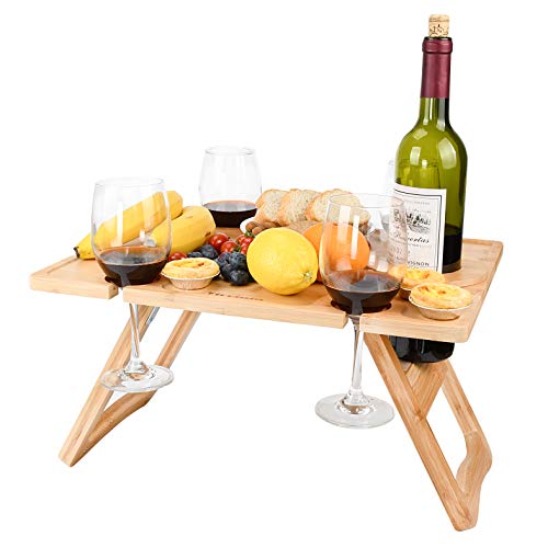 Foldable and Portable Wine Picnic Table