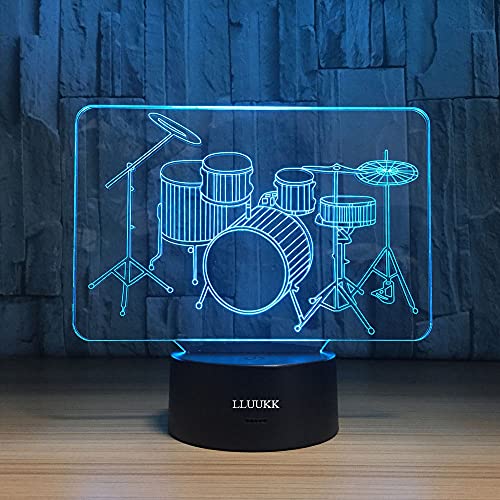 3D Drum Desk Night Lamp