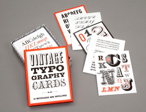 Vintage Style Typography Cards for the Discerning Artist