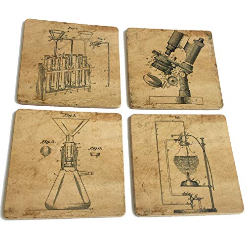 Chemistry Equipment Patent Coaster Set