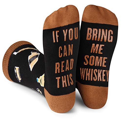 Novelty Crew Socks for Whiskey Lovers 