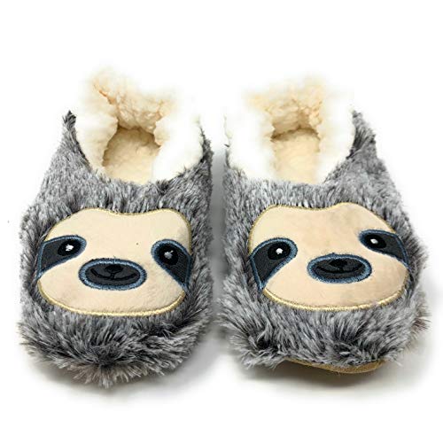 Darling Fuzzy Slippers with Slothy Design