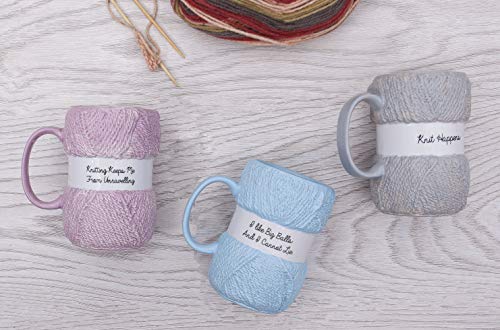 Novelty Coffee Mug with a Yarn Design